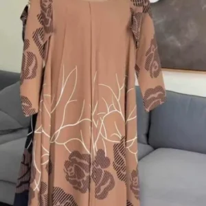 ব্রাউন কালার বোরখার সাথে হিজাব ফ্রী